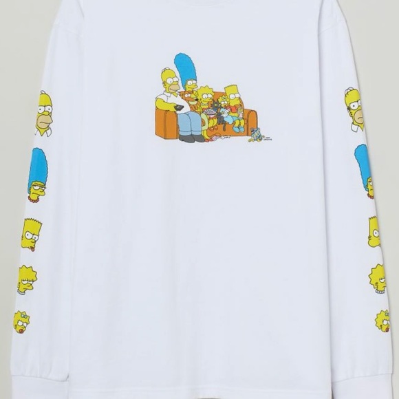 H&M | The Simpson’s Ling Sleeve T-shirt - Men Size XS - Picture 1 of 17